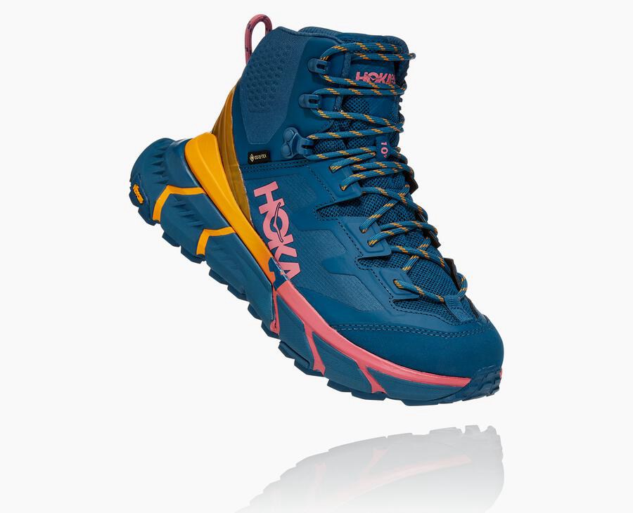 Hoka Tennine Hike Gore-Tex - Women's Hiking Boots - Blue - UK 502LZYDQP